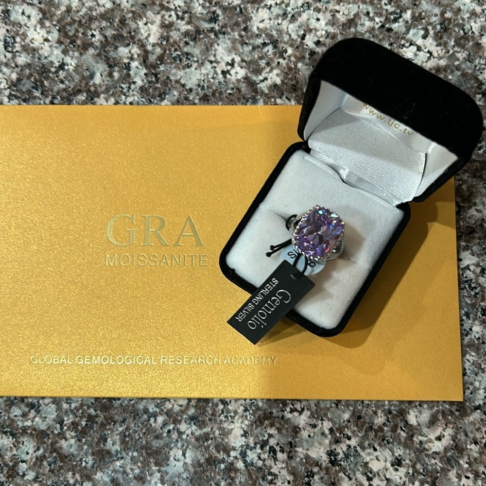 Lavender Moissanite Ring